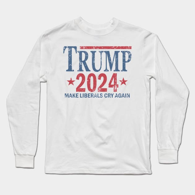 Vintage Trump 2024 Long Sleeve T-Shirt by Etopix